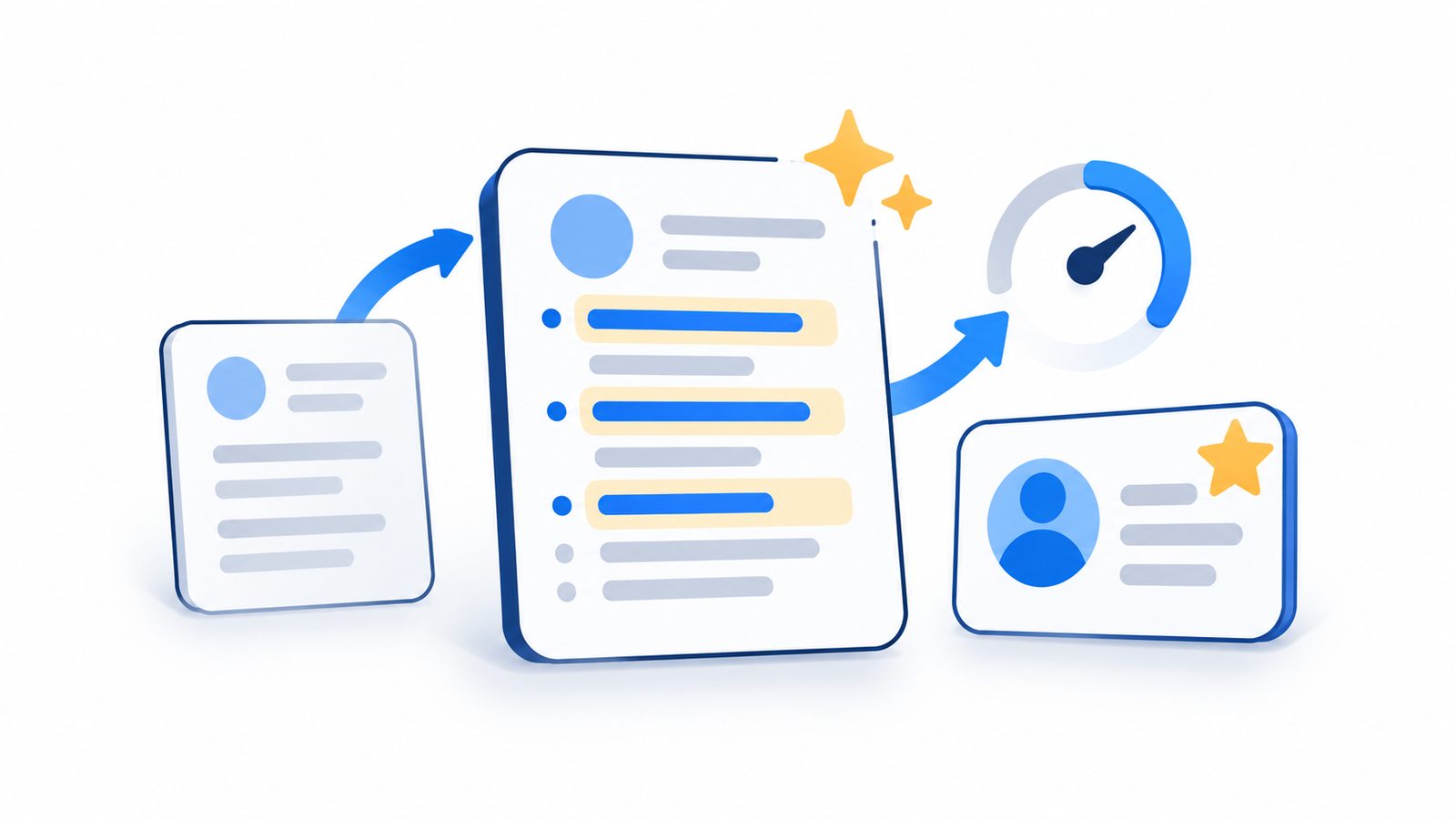 Illustration for project 6: AI Resume Fix for LinkedIn