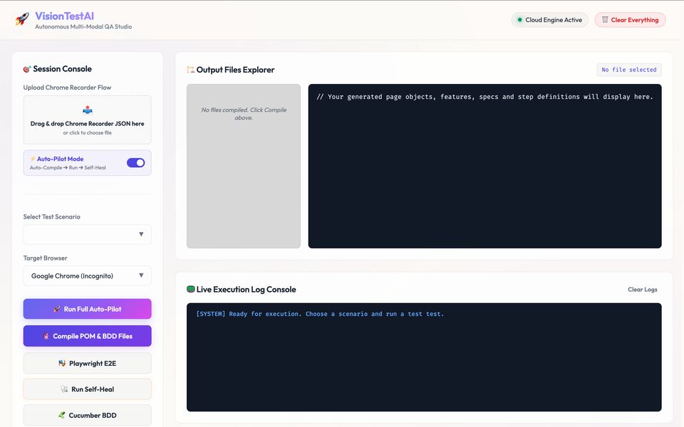 Screenshot of VIsionTestAI